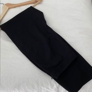 Black flaire long pants in suit style material